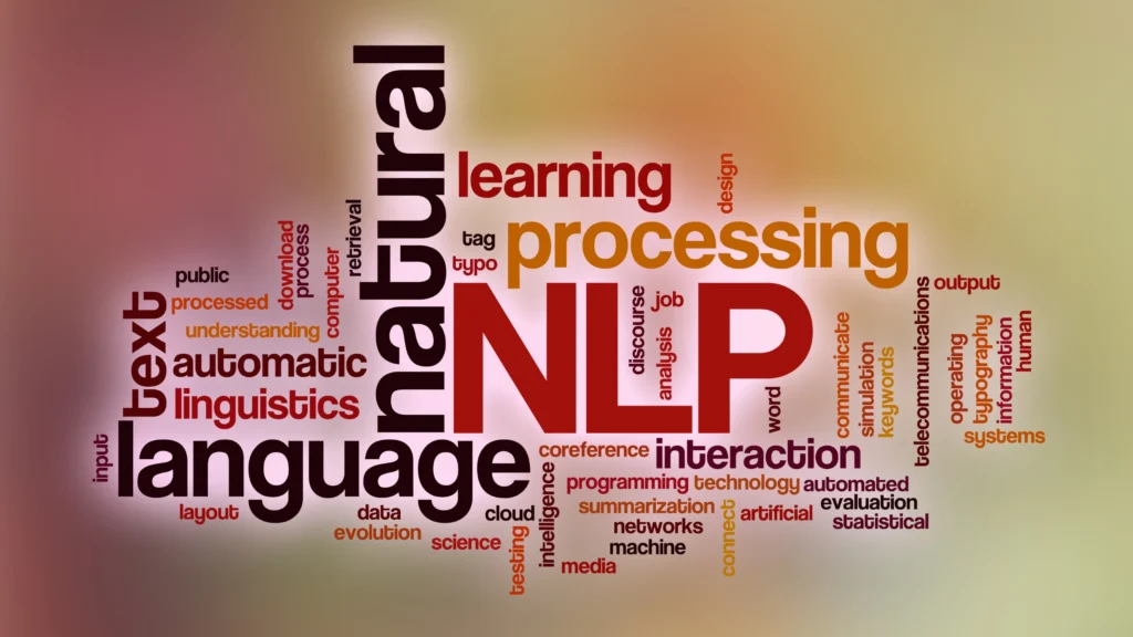 Website owner tips image depicting natural language processing related words