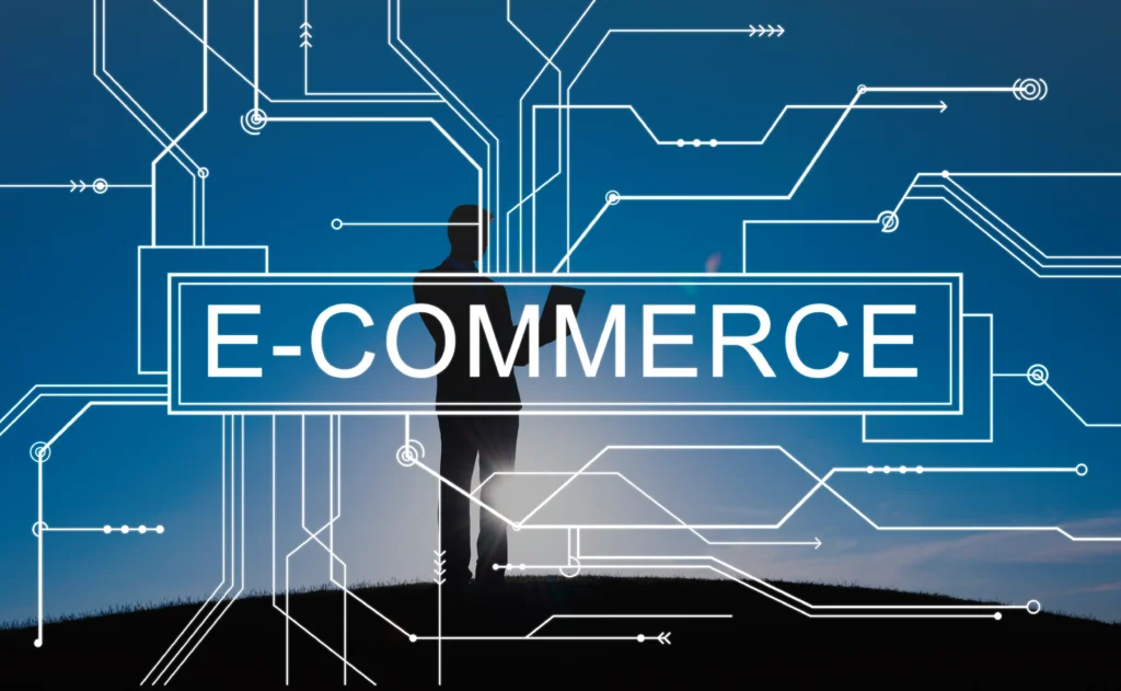 E-Commerce Success image illustrating the word E-commerce representing the ever-growing E-commerce ecosystem